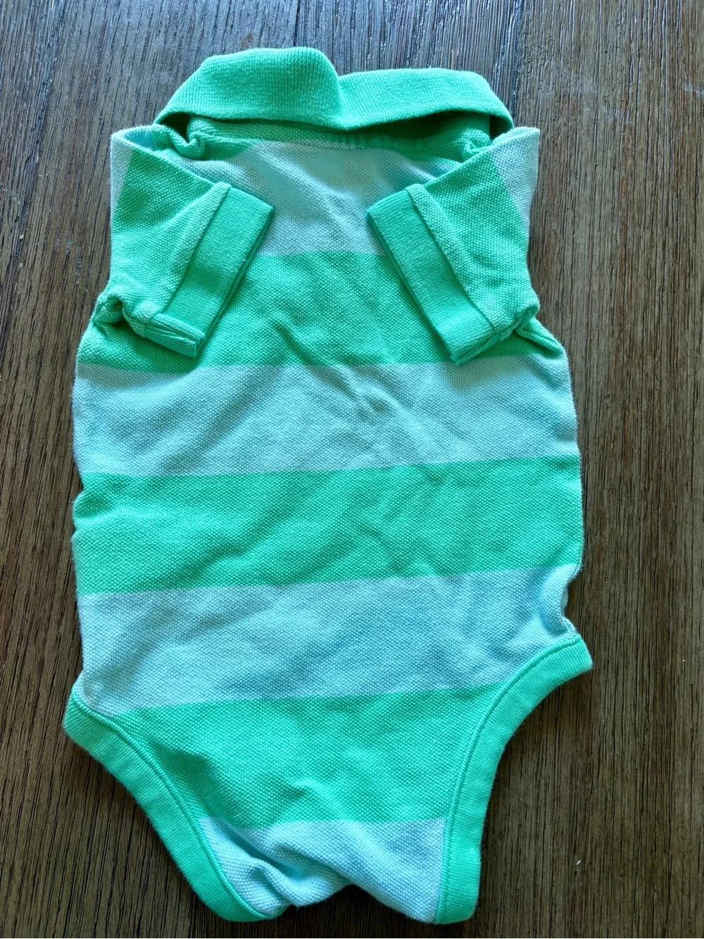 Baby GAP Green Striped Polo Shirt and Khaki Outfit
